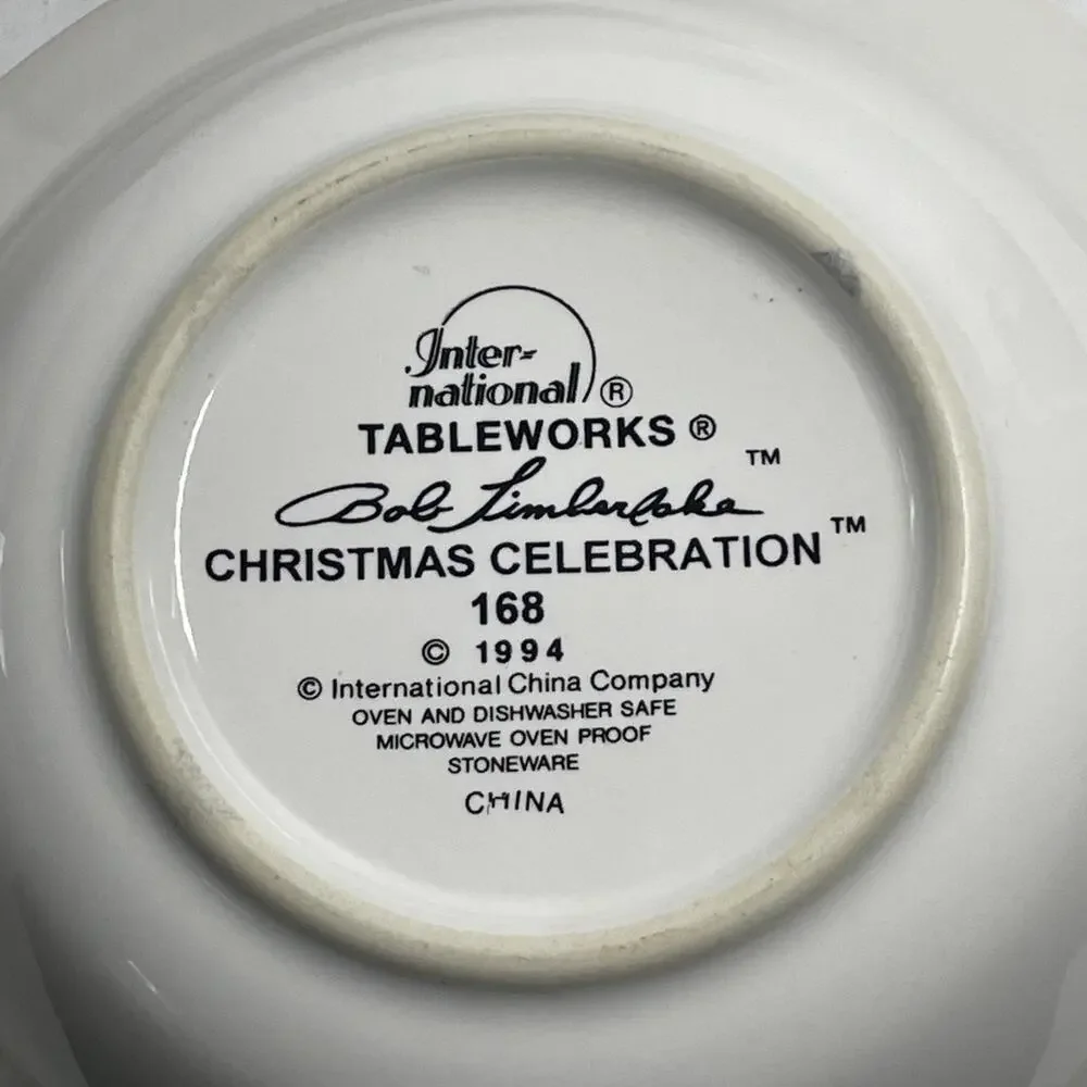 4 Int’l Tableworks CHRISTMAS CELEBRATION 168 Cereal Bowls 6